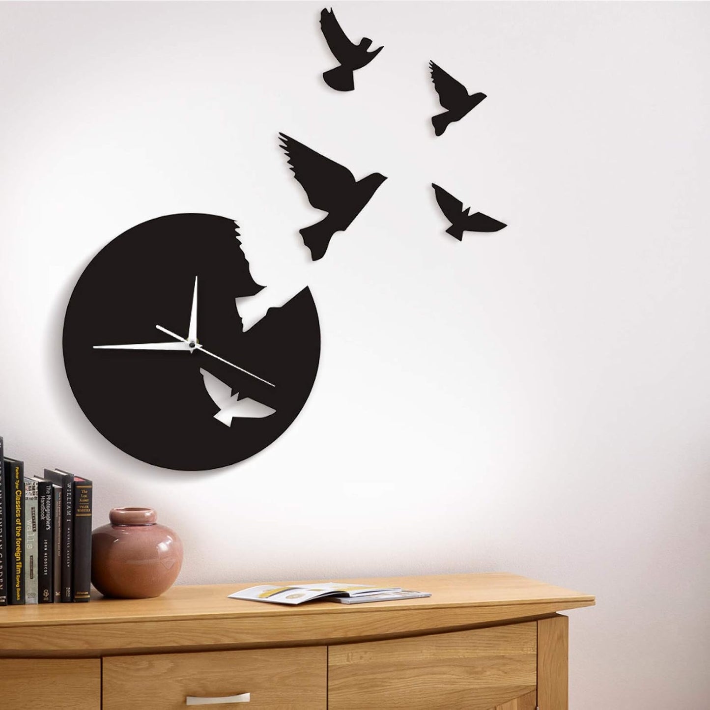 3D Wooden flying Bird Wall Clock
