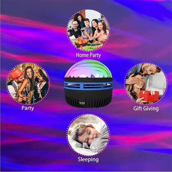 Led Starry Galaxy Projector Night Light Rotating Star Moon Lamp