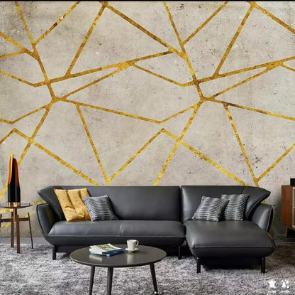 Acrylic Mirror Wall Stickers Golden Wall Strips Acrylic Mirror Wall Decor 8 Ft Size