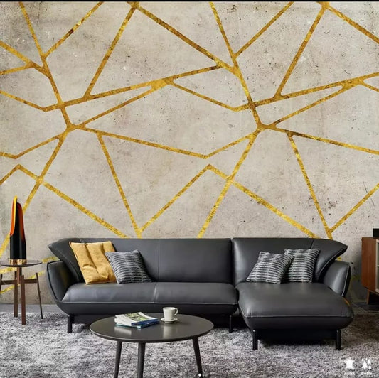 Acrylic Mirror Wall Stickers Golden Wall Strips Acrylic Mirror Wall Decor 8 Ft Size