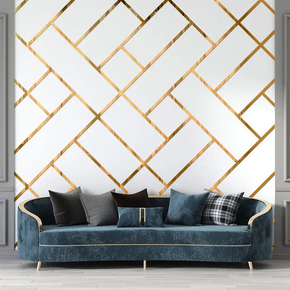 Acrylic Mirror Wall Stickers Golden Wall Strips Acrylic Mirror Wall Decor 8 Ft Size